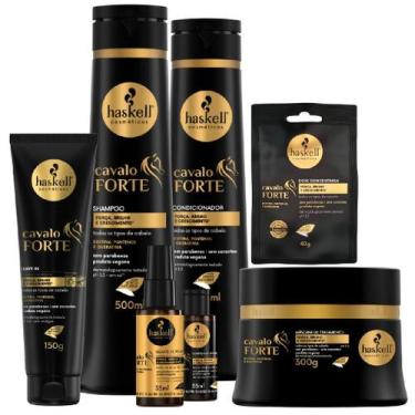 Imagem de Kit Haskell Cavalo Forte Shampoo Condicionador 500ml Tratamento Comple