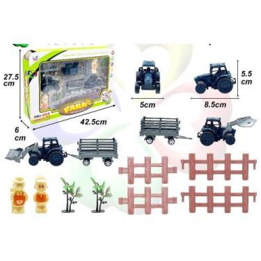 Imagem de Brinquedo Fazendinha  Com Trator Bonecos - toys