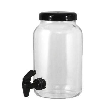 Imagem de Suqueira Barrica Vidro Multiuso 3,2L Tampa Color Preto - Gastrobel