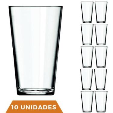Imagem de Jogo 10 Copos Cairo 350ml Agua Vidro Transparente Suco Nadir - NADIR F