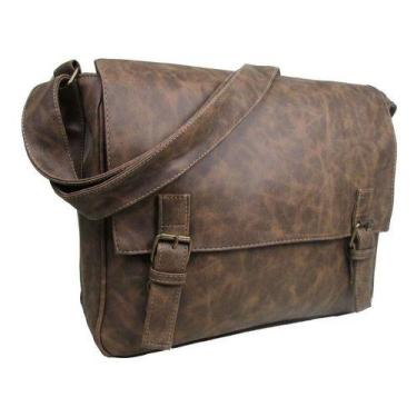 Imagem de Bolsa Carteiro Transversal Pasta Tiracolo  - CDP, Marrom