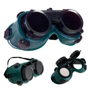 Imagem de Óculos De Solda Proteção Epi Mascara Articulavel Dupla Lente