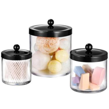 Imagem de Conjunto de 3 transparentes de qualidade premium da Apothecary Jars Sh