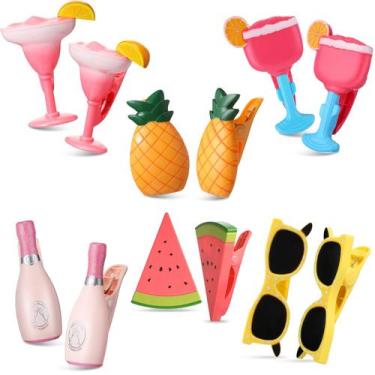 Imagem de Clipes de toalha de praia Honoson 12 unidades de piscina de plástico