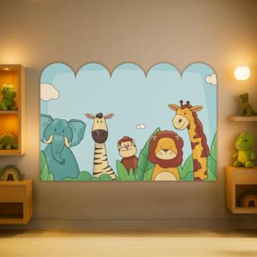 Imagem de Cabeceira de Cama Decorativa Infantil para Quarto de Meninos - Tema Safari (CabCerq-0052)
