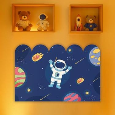 Imagem de Cabeceira de Cama Decorativa Infantil para Quarto de Meninos - Tema Astronauta (CabCerq-0083)