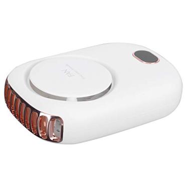 Imagem de aqxreight Ventilador do Pescoço Sem Lâmina USB Recarregável Fan de Resfriamento Pessoal 3 Velocidades Motor Silencioso Portátil Leve Com Cordão para Escritório de Camping de Viagens Ao Ar (WHITE)
