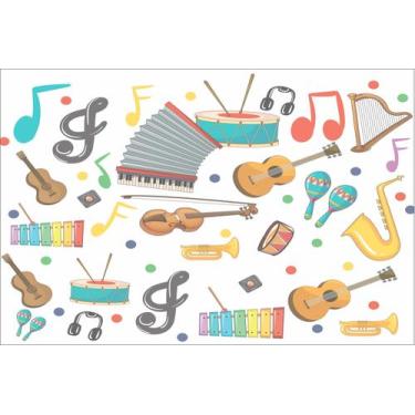 Imagem de Painel de Tecido Sublimado Musica Instrumentos Musicais - Fabrika de f