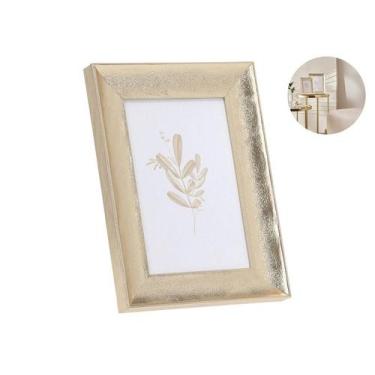 Imagem de Porta Retrato Decorativo De Mesa Moldura Dourada Luxo 10x15 - Casa Her