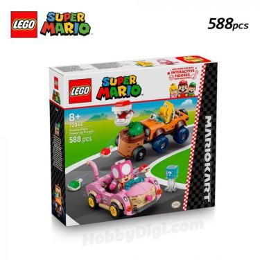 Imagem de Bloco de montar - Mario kart perseguicao com a planta piranha LEGO DO BRASIL