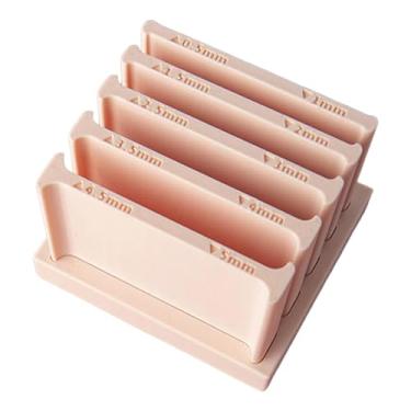 Imagem de Colaxi Kit para fabricação de tiras de polimérica de 0,5-5 mm com 5 matrizes intercambiáveis, dimensionamento de 0,5/1/1,5/2/2,5/3/3,5/4/4,5/5 mm com, Bege
