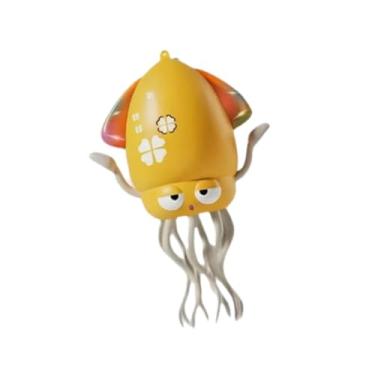 Imagem de YIJU Brinquedo de polvo elétrico engatinhante, brinquedos interativos de aprendizagem que engatinham e andam, presente de Natal, dança automática para, Amarelo
