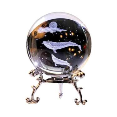 Imagem de Bola De Cristal 3D De 60mm Com Figura De Animal Gravada a Laser, Ornam