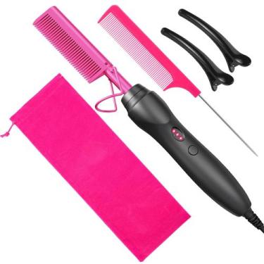 Imagem de Alisador de cabelo Hot Comb Pressing Combs BudiGl Electric