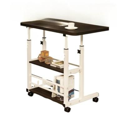 Imagem de Mesa Mutiuso Mesinha Notebook Com Altura Regulavel e Rodinhas Tablet Cama Sofá Ajustavel(Preto)