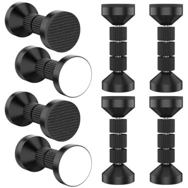 Imagem de 8 peças de ferramenta de fixação de cabeceira ajustável, fácil de instalar, rolha de ruído de cama ajustável para parede, ferramenta antivibração para estrutura de cama, fixador rosqueado que evita