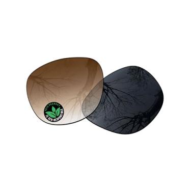 Imagem de Raydi Lentes de reposição de policarbonato para óculos de sol RayBan Meta Wayfarer RW4008 53 mm - marrom gradiente cinza fotocromático - Não polarizado