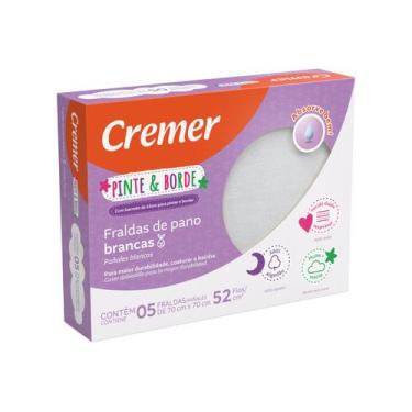 Imagem de Fralda cremer pinteborde bca 0,70x0,70cm com 5 und