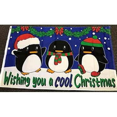 Imagem de Best Flags Bandeira sazonal de poliéster Cool Christmas de 1 x 1,5 m, multi