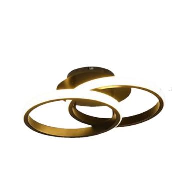 Imagem de Lustre De Teto Led Moderno Em 3 Cores Para Corredor, Sala De Estar, Quarto, Cozinha (127V/220V)(C/Preto(127V-220V))