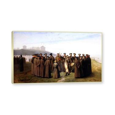 Imagem de Moldura de champanhe. Pinturas a óleo famosas, (sem título 32) de Jean Leon Gerome, reprodução impressa em tela, arte de cenário para decoração de sala de estar. 40 x 68 cm - 15,7 x 26,8 pol