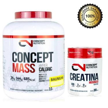 Imagem de Kit ganho de peso concept (mass 3kg + crea 300g) - CONCEPT NUTRITION, 