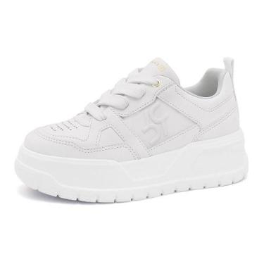 Imagem de Tenis Ramarim Casual Plataforma Puxador Traseiro, 36, Branco