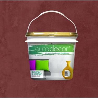 Imagem de Cimento Queimado Pronto Eurodecor 5kg, Vermelho Rubi