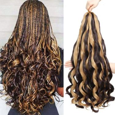Imagem de Cabelo sintético francês encaracolado, Conrora, 24 polegadas, 8 pacote