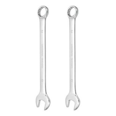Imagem de HARFINGTON 2 peças chave de combinação 19 mm caixa métrica de 12 pontos e chave inglesa de extremidade dupla CR-V de extremidade aberta para reparo de máquinas de móveis de tubos automotivos, faça