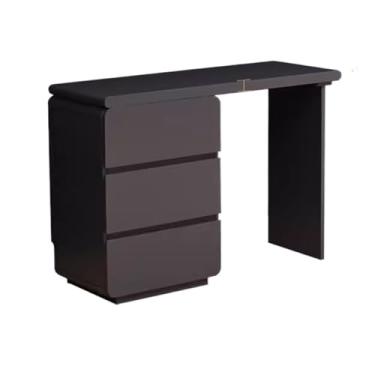 Imagem de Escrivaninha de penteadeira Mesa de maquiagem cômoda madeira maciça simples moderno armários múltiplos níveis integrado canto móvel(Gray,Grande)