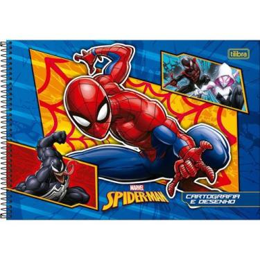 Imagem de Caderno de Cartografia e Desenho Espiral Capa Dura Spider-Man 80 Folha