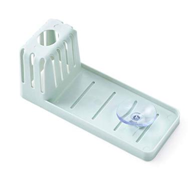 Imagem de P9IDEDFH Suporte de esponja de sabão ajustável para pia de armazenamento rack de drenagem de cozinha suporte de cesta de drenagem prateleira organizador de banheiro (cor: B) (B)