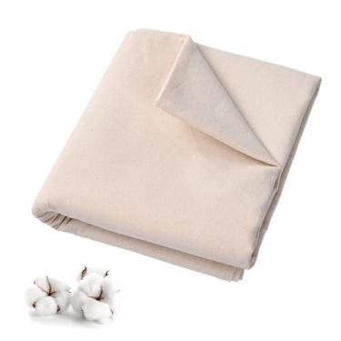 Imagem de BVIEAKD Tecido de musselina 100% algodão cru 150 cm x 2 jardas para costura bordado vestuário artesanato material por jarda
