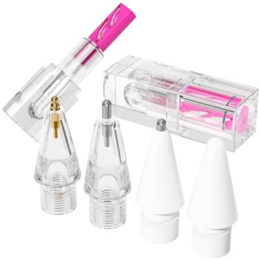 Imagem de AZF Pontas de substituição atualizadas para Apple Pencil Pro/USB-C/2ª geração/1ª geração (com caixa de armazenamento retrátil), pontas de lápis de substituição de metal mistas resistentes ao desgaste