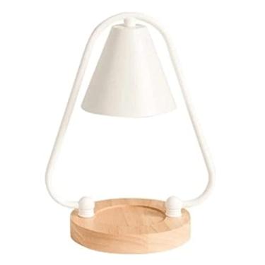 Imagem de RAUGAJ Deskps, Candlep Metal Durável Meltiwaxp Proteção para os Olhos Base Aquecedora de Vela para Liviroom Decoração de Casa/Branco/1