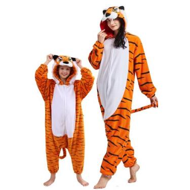 Imagem de Pijama DELEY Tiger Animal, macacão, fantasia de Halloween para adultos
