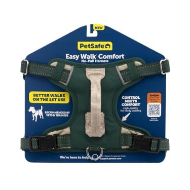 Imagem de PetSafe Peitoral para cães Easy Walk, confortável, sem puxar, acolchoado de corpo inteiro - Melhores caminhadas no primeiro uso - 5 pontos de ajuste grande, verde
