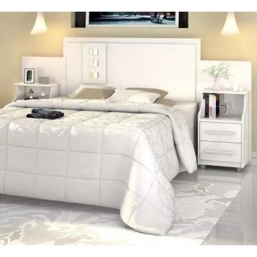 Imagem de Cabeceira Box Ajustável Cama Casal, Queen ou King Branco - Sambare Dec