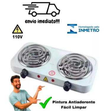 Imagem de Fogão Elétrico Portátil 2 Bocas 110V de Mesa Camping - Bak