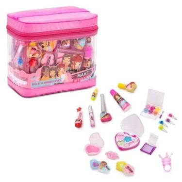 Imagem de Kit maquiagem infantil makebrinq com bolsa - polibrinq mk03