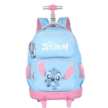 Imagem de Mochila de Rodinhas Com Alça Luxcel Stitch Baby Azul