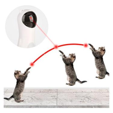 Imagem de Brinquedo Laser Automático Para Gatos, Interativo com Timer, 2 Velocid