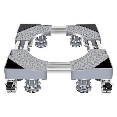 Imagem de Suporte Para Geladeira/Maquina De Lavar E Fogão Inox Com Rodinhas Base Carrinho Móvel Flexível (Básico(sem centro suportes))