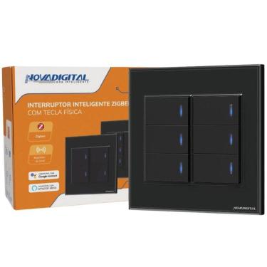 Imagem de Interruptor Inteligente Zigbee 6 Teclas Física Novadigital