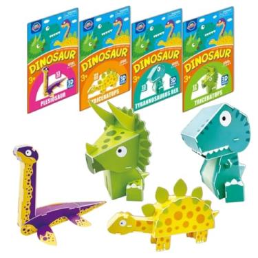 Imagem de Quebra-Cabeça 3D Plesiosaur em EPS – Brinquedo Educativo Infantil, 14 Peças, 33 cm – Dinossauro Aquático de Montar