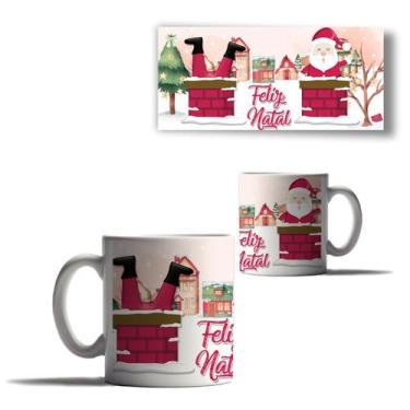 Imagem de Caneca Porcelana Natal Papai Noel Humor Feliz Fofinho Neve - Enjoy Sho