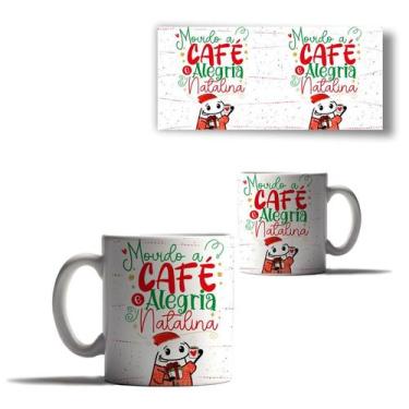 Imagem de Caneca Porcelana Natal Flork Movido a Café Natal Humor Frase - Enjoy S