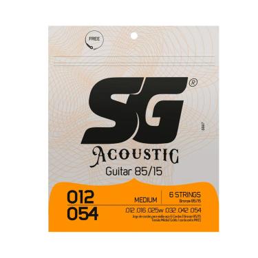 Imagem de Encordoamento SG P/ Violão Aço Bronze 85/15 Medium 12/54 - EC0467