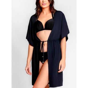 Imagem de Saída De Praia Arsiè 06B.162.5195 Feminina Plus Kimono UV 50+ Poliéste